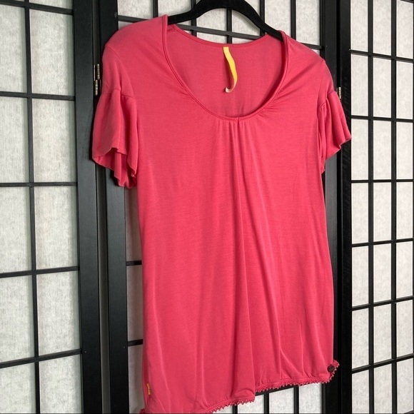 Lole Lightweight Scoopneck Athletic Performance Short Sleeve Top Pink Small - Picture 2 of 10
